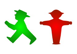 Les Ampelmännchen vert et rouge de l'Allemagne de l'Est