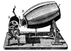 Gravure représentant le phonotaugraphe de Scott de Martinville