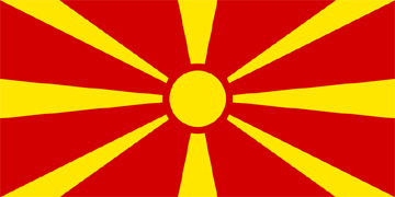 Le drapeau de la République de Macédoine