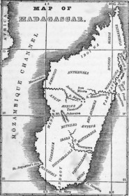 Carte ancienne de Madagascar (1839)
