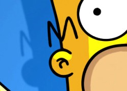 Les initiales de Matt Groening dessinées dans le visage d’Homer Simpson